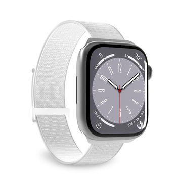 PURO Nylon Sport - řemínek pro Apple Watch 42/44/45/49 mm (Bílá)