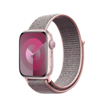 Crong Nylon - Bracelet sport pour Apple Watch 38/40/41/42 mm (Light Pink)