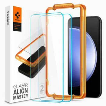 Spigen Alm Glas.TR 2-Pack - gehärtetes Glas für Samsung Galaxy S23 FE (Klar)