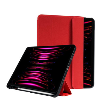 Crong FlexFolio - Tasche für iPad Pro 11" (2022-2021) / iPad Air 10.9" (5. - 4. Gen.).) mit Apple Pencil Funktion (rot)