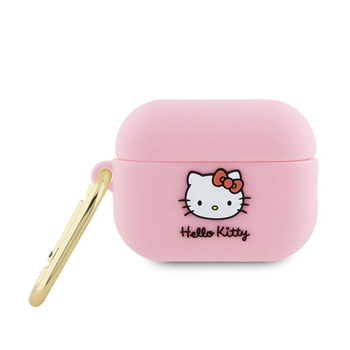 Hello Kitty Silikonová 3D hlava kočičky - pouzdro pro AirPods Pro 2 (růžové)