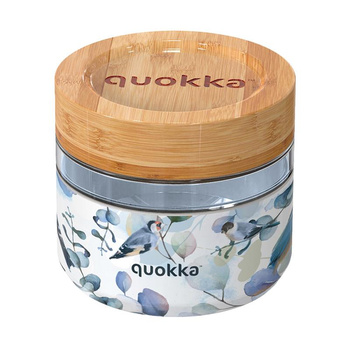 Quokka Deli Food Jar - Récipient alimentaire en verre / lunchbox 500 ml (Blue Nature)