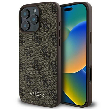 Guess 4G Classic - Coque pour iPhone 16 Pro Max (marron)