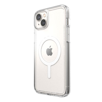 Speck Gemshell + MagSafe - Case for iPhone 14 Plus with MICROBAN half (Clear)