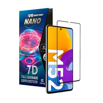 Crong 7D Nano Flexible Glass - Szkło hybrydowe 9H na cały ekran Samsung Galaxy M52 5G