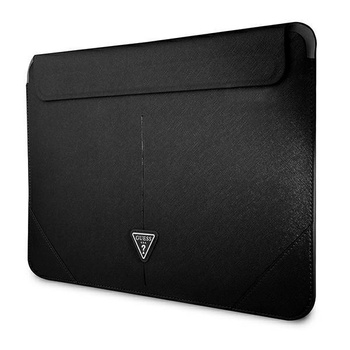 Guess Saffiano Triangle Logo Sleeve - pouzdro na 13" / 14" notebook (černé)