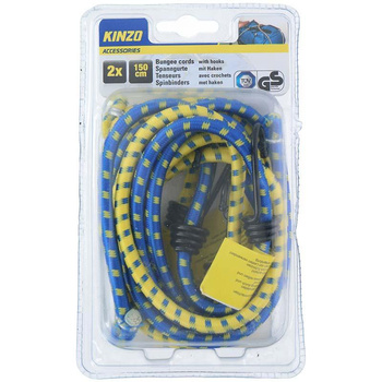 Kinzo - rubber bands for fixing luggage 150 cm 2 pcs. (blue+yellow)