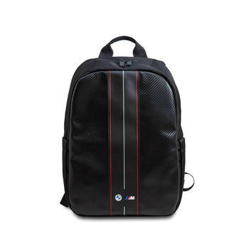 BMW Carbon Red Stripes - Sac à dos pour ordinateur portable 16" (noir)