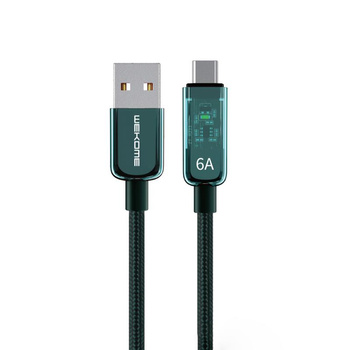 WEKOME WDC-180 Vanguard Series - Kabel pro rychlé nabíjení USB-A na USB-C 1 m (zelený)