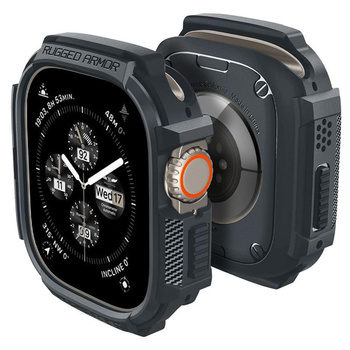 Spigen Rugged Armor - Étui pour Apple Watch Ultra 1/2 49 mm (Gris foncé)