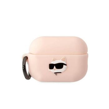 Karl Lagerfeld Silikon NFT Choupette Kopf 3D - AirPods Pro 2 Hülle (rosa)