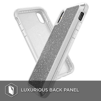 X-Doria Defense Lux - Aluminium Gehäuse iPhone Xs Max (Falltest 3m) (Weiß Glitter)