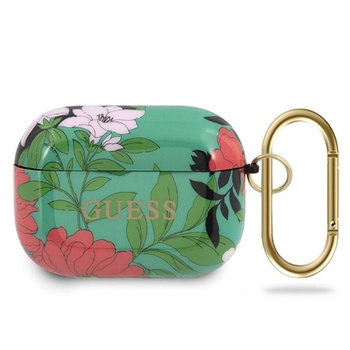 Guess Flower Collection N1 - pouzdro pro Airpods Pro (zelené)