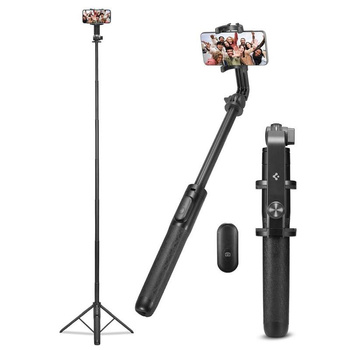 Spigen S560W Bluetooth Selfie Stick Tripod - Stojan na chytrý telefon / držák selfie tyče (černý)