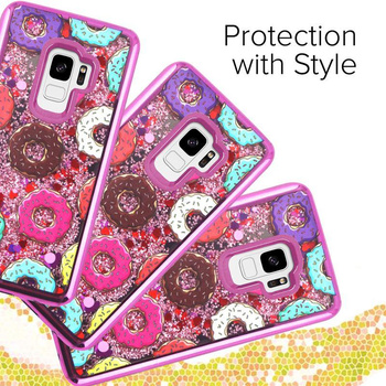 Zizo Liquid Glitter Star Case - Etui Samsung Galaxy S9 (Donuts)