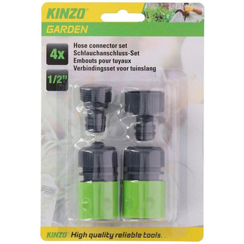 Kinzo - 1/2 raccords de tuyau d'arrosage 4 pcs.