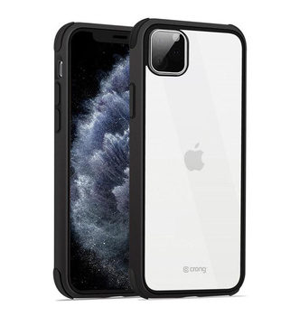 Crong Trace Clear Cover - iPhone 11 Pro tok (fekete/fekete)