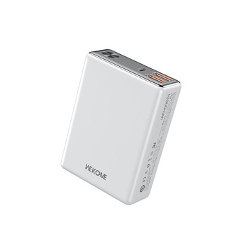 WEKOME WP-27 Tint Series - Power bank 10000 mAh szupergyors töltés USB-C PD 20W + 2x USB-A QC3.0 22.5W (fehér)