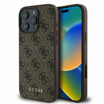 Guess 4G Classic - Etui iPhone 16 Pro (brązowy)