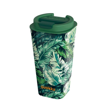 Quokka Vaso Cafe Doble Pared - Kubek plastikowy z podwójnymi ściankami 450 ml (Jungle)