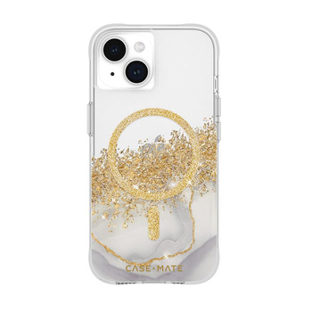 Case-Mate Karat MagSafe - iPhone 15 case decorated with gold (Marble)