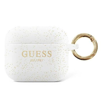 Guess Silicone Glitter Case Est - Airpods Pro Case (weiß)