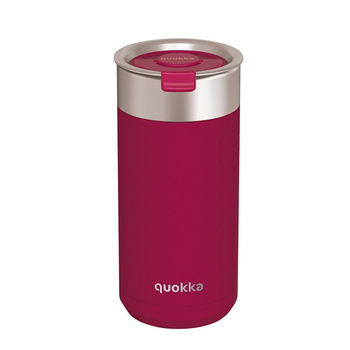 Quokka Boost Coffee Tumbler - Stainless steel thermal mug with brewer 400 ml (Maroon)