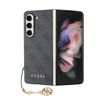 Guess 4G Charms Kollektion - Tasche für Samsung Galaxy Z Fold 5 (grau)