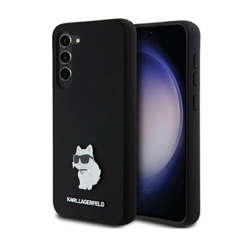 Karl Lagerfeld Silicone Choupette Metal Pin - Samsung Galaxy S24+ Case (black)