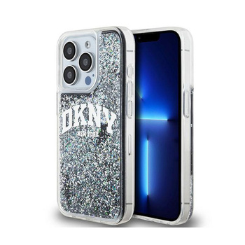 DKNY Liquid Glitter Big Logo - pouzdro pro iPhone 14 Pro (černé)