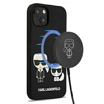 Karl Lagerfeld Slilicone Karl & Choupette Magsafe - Etui iPhone 13 (czarny)