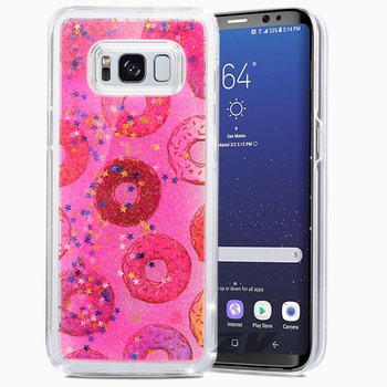 Zizo Liquid Glitter Star Case - Étui pour Samsung Galaxy S8+ (Donuts)