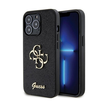 Guess Glitter Script Big 4G - iPhone 13 Pro Case (black)