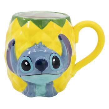 Disney Stitch - Tasse en céramique 3D dans un coffret cadeau de la collection Ananas 325 ml