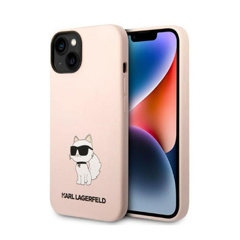 Karl Lagerfeld Silikonové pouzdro NFT Choupette - iPhone 14 Plus (růžové)