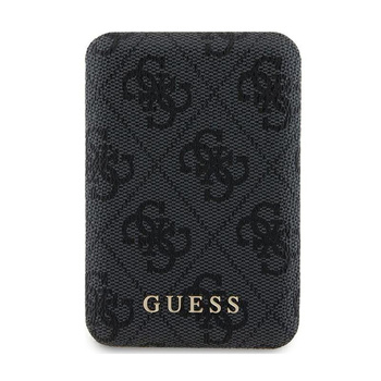 Guess 4G Leather Metal Logo MagSafe - Indukční powerbanka 5000 mAh 15W MagSafe (černá)