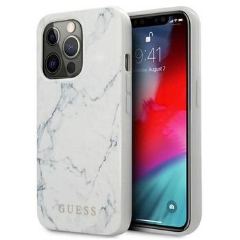 Guess Marble - iPhone 13 Pro Max tok (fehér)