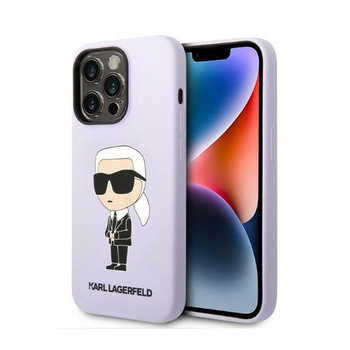 Karl Lagerfeld szilikon NFT Ikonik - iPhone 14 Pro tok (lila)