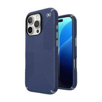 Speck Presidio2 Grip - iPhone 16 Pro Tasche (Küstenblau / Staubgrau / Weiß)