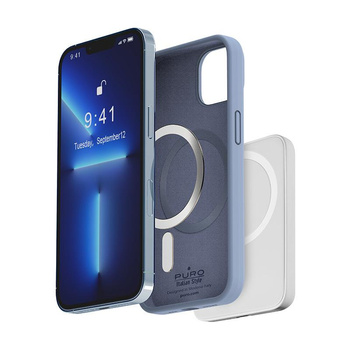 PURO ICON MAG - Etui iPhone 14 / 13 MagSafe (Sierra Blue)