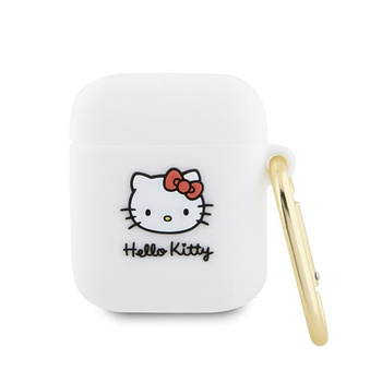 Hello Kitty Silicone 3D Kitty Head - AirPods 1/2 gen case (white)