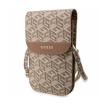 Guess GCube Stripe Phone Bag - Tasche mit Smartphone-Fach (braun)