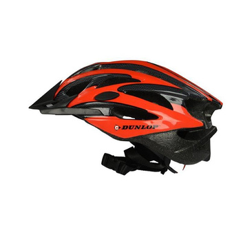 Dunlop - MTB adjustable bicycle helmet r. M 55-58 cm (red-black)