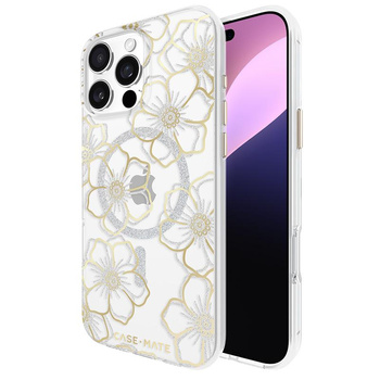 Case-Mate Floral Gems MagSafe - iPhone 16 Pro Max tok (arany)