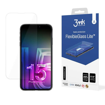 3mk FlexibleGlass Lite - Hybridní sklo pro iPhone 15 Pro