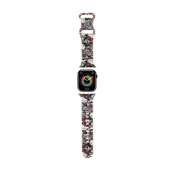 Hello Kitty Silikon Tags Graffiti - Armband für Apple Watch 38/40/41 mm (beige)