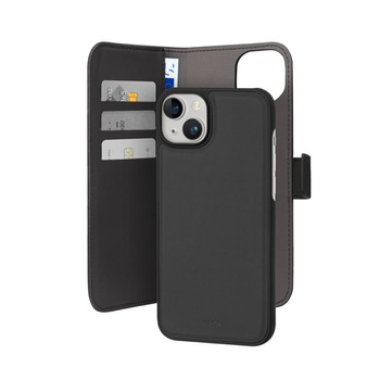 PURO Wallet Detachable - pouzdro 2 v 1 pro iPhone 15 Plus (černé)