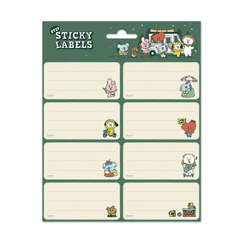 BT21 - Set of 16 stickers for notebooks / books Outdoor Weekend