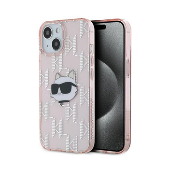 Karl Lagerfeld IML Choupette Head & Monogram - iPhone 13 tok (rózsaszín)