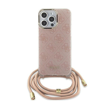 Guess Crossbody Cord 4G Print - pouzdro pro iPhone 15 (růžové)